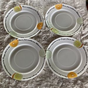 NWOT 4  Fine Bone China Queen’s Royal Horticultural Society Fruits du Soleil